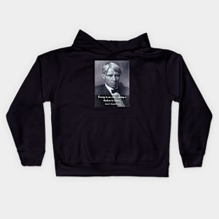 Copy of  Carl Sandburg: Poetry is an echo, asking a shadow to dance. Kids Hoodie